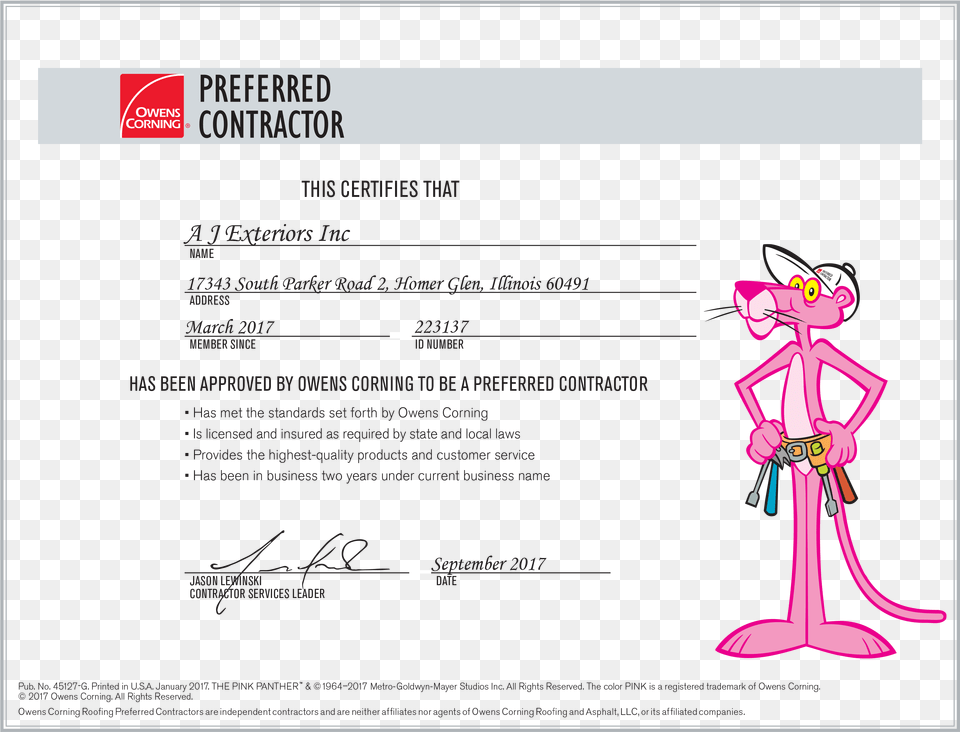 Owens Corning Preferred Contractor Owens Corning, File, Advertisement, Person, Poster Png