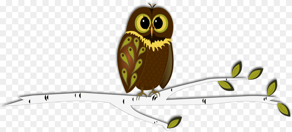 Owl And Pine Tree Cartoon Owl Tree, Animal, Bird, Aircraft, Airplane Free Transparent Png