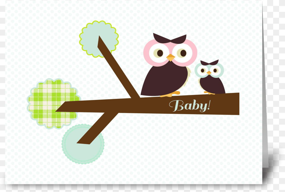 Owl Baby Shower Greeting Card Cartoon, Animal, Bird Png