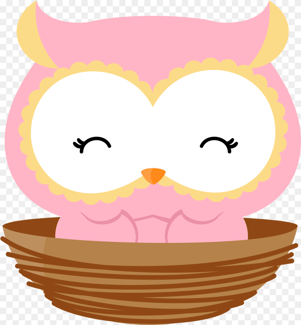 Owl Bird Clipart Decorations Cute Baby Bird Clipart, Cream, Dessert, Food, Ice Cream Png Image