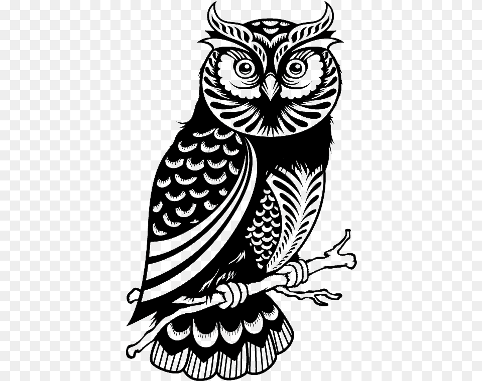 Owl Black And White, Person, Art, Drawing Free Transparent Png