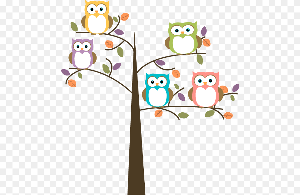 Owl Cartoon Cartoon Owls In A Tree, Pattern, Animal, Bird, Art Png Image