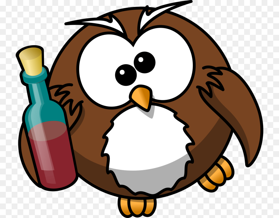 Owl Cartoon Drink Animation Alcohol Intoxication, Food, Fruit, Plant, Produce Png Image