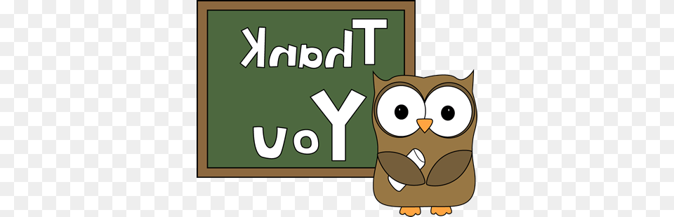 Owl Chalkboard Thank You Royalty Free Png
