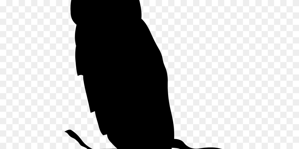 Owl Clipart Silhouette, Gray Png Image