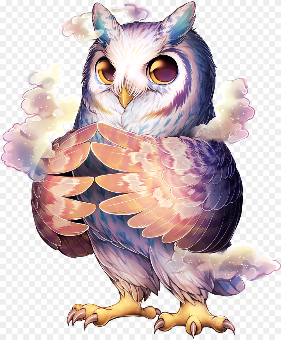 Owl Cloudy Owl Watercolor, Animal, Beak, Bird, Chicken Png