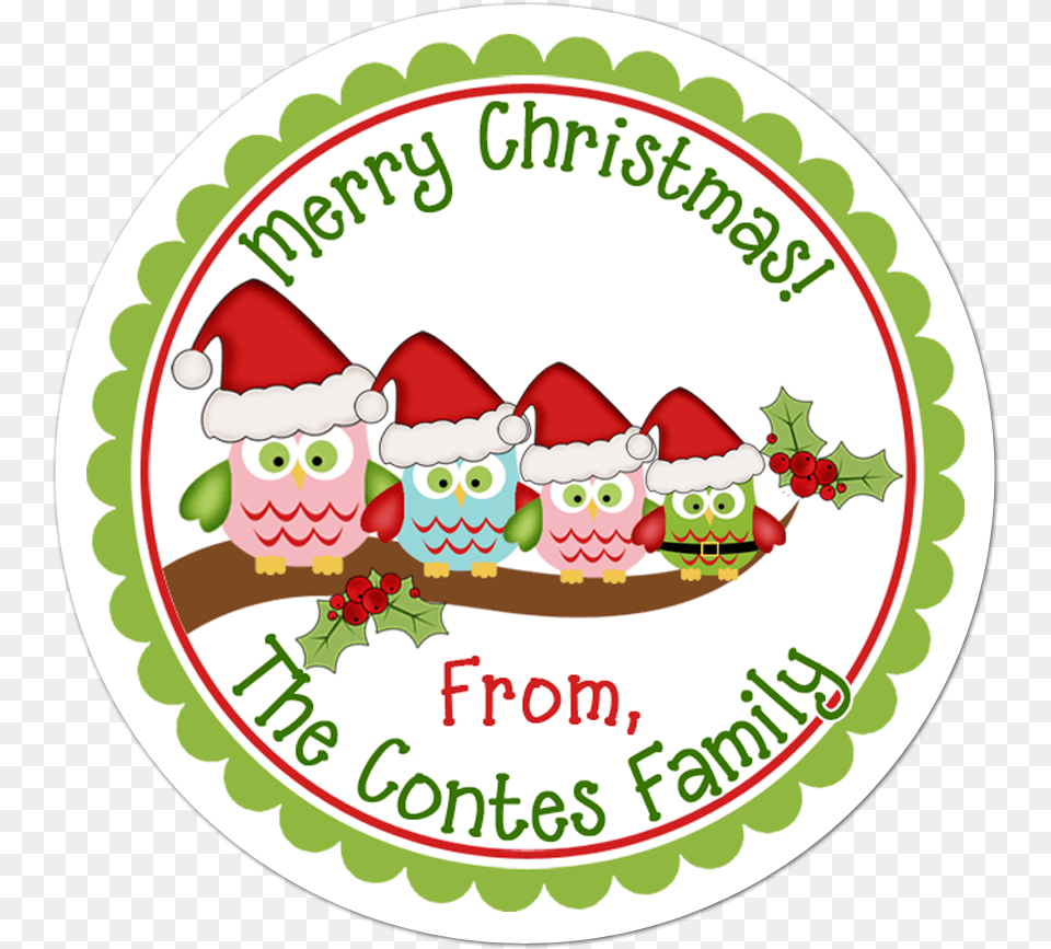 Owl Family Personalized Sticker Christmas Stickers Vector License Agreement Grunge Stamp, Food, Meal, Baby, Person Free Png