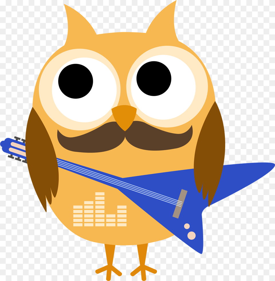 Owl Guitar, Animal, Fish, Sea Life, Shark Free Png Download