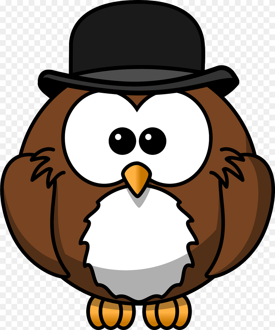 Owl In A Hat Clipart, Clothing, Nature, Outdoors, Snow Free Png