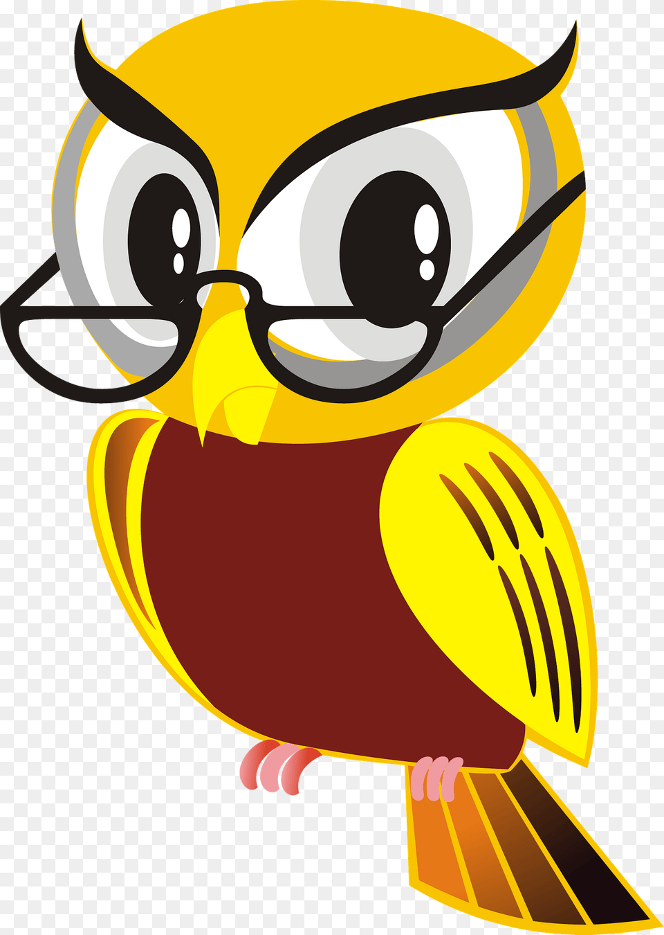 Owl In Glasses Clipart, Animal, Beak, Bird, Fish Png