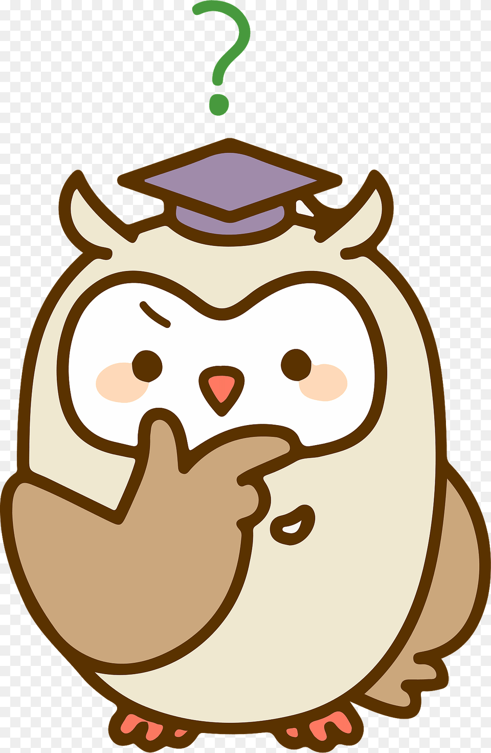 Owl Is Questioning Clipart, Bag, Animal, Mammal Png Image