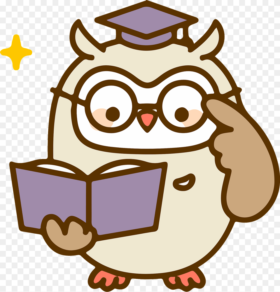 Owl Is Reading Book Clipart, Animal, Bulldozer, Machine Png