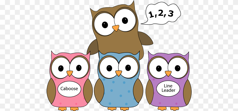 Owl Line Counter Owls At School Clipart, Publication, Book, Comics, Animal Free Png
