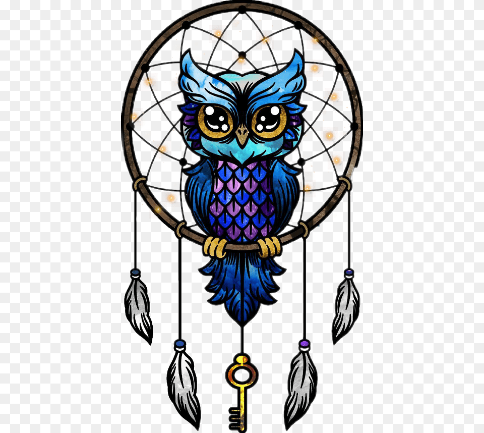 Owl Mandala Dreamcatcher Image Drawing Owl Dream Catcher Colored, Art, Animal, Bird, Stained Glass Free Transparent Png