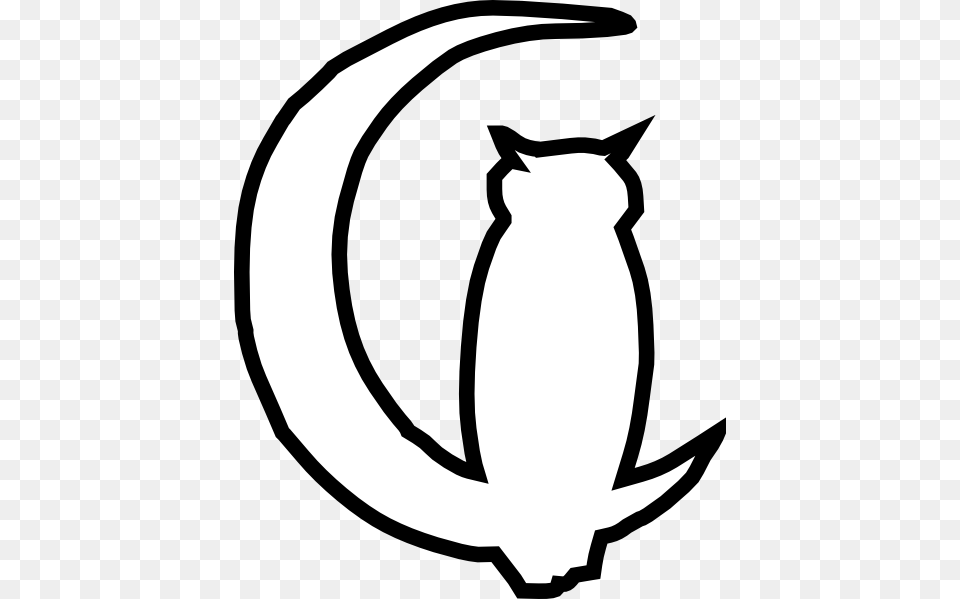 Owl Moon Clip Art For Web, Stencil, Bow, Weapon Png