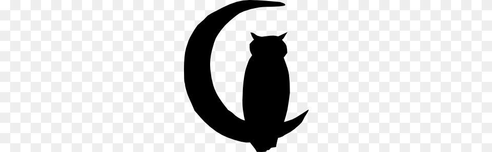 Owl Moon Clip Art Silhouette Owl Moon Clip Art, Stencil, Animal, Cat, Mammal Png