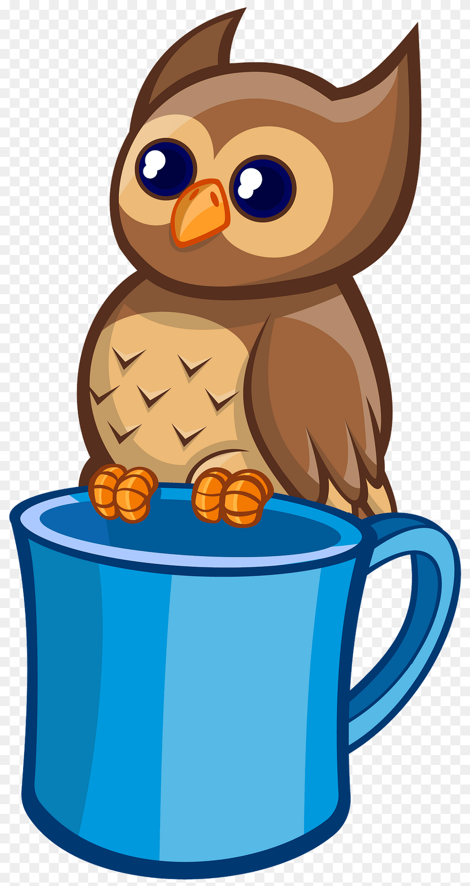 Owl On A Mug Clipart, Cup, Nature, Outdoors, Snow Free Transparent Png