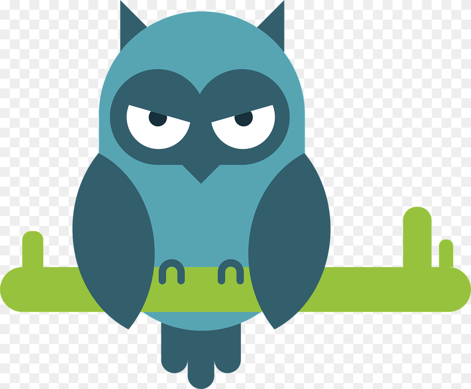 Owl On Branch Clipart Png