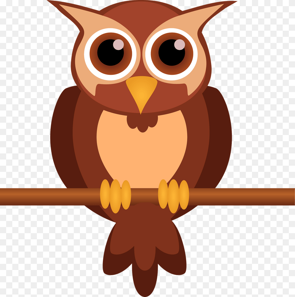 Owl On Branch Clipart, Animal, Bird, Kangaroo, Mammal Free Png