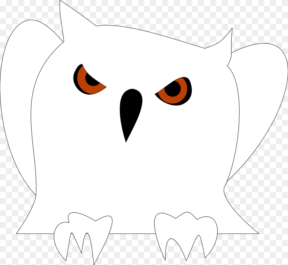 Owl Outline Clip Art, Animal, Fish, Sea Life, Shark Free Png Download