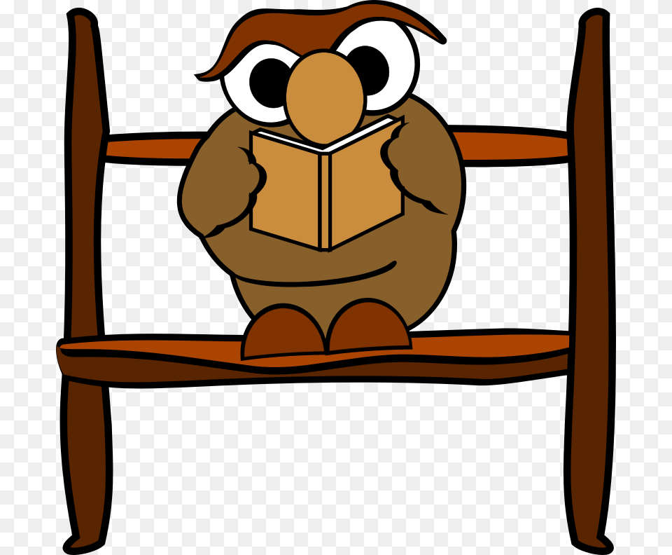 Owl Reading Book Clip Art Image, Cartoon, Baby, Person Free Png