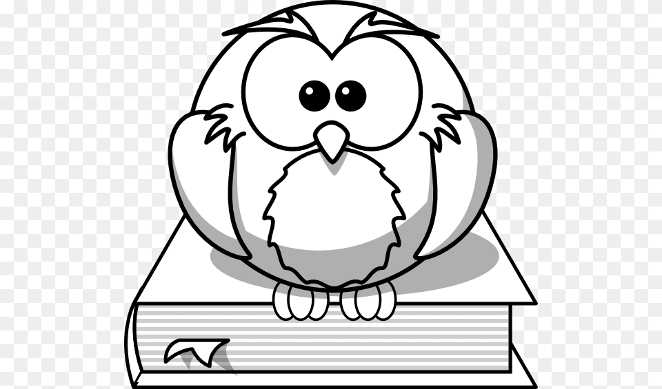Owl Reading Clip Art Black And White, Baby, Person, Face, Head Free Png Download