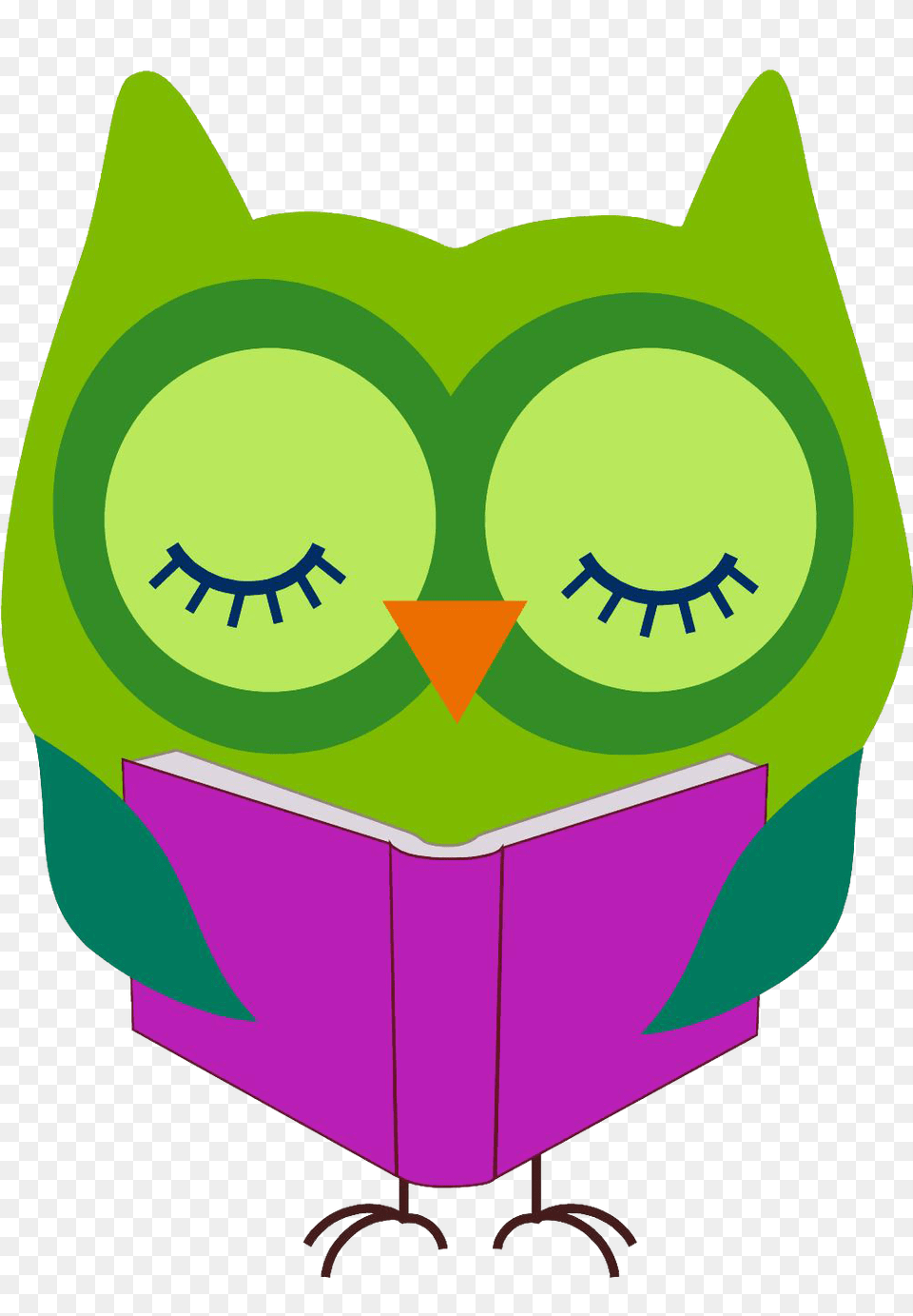 Owl Reading Clipart, Green, Art, Graphics Png