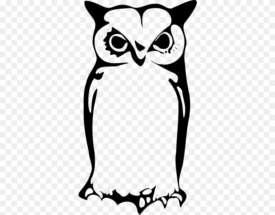 Owl Silhouette Bird Drawing Line Art, Gray Png