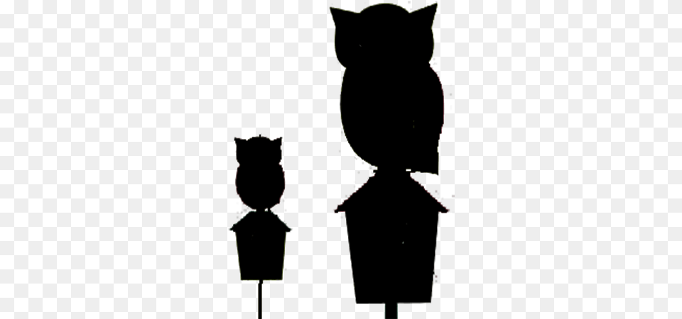 Owl Silhouette Cartoon Black Cat, Animal, Mammal, Pet Free Png Download