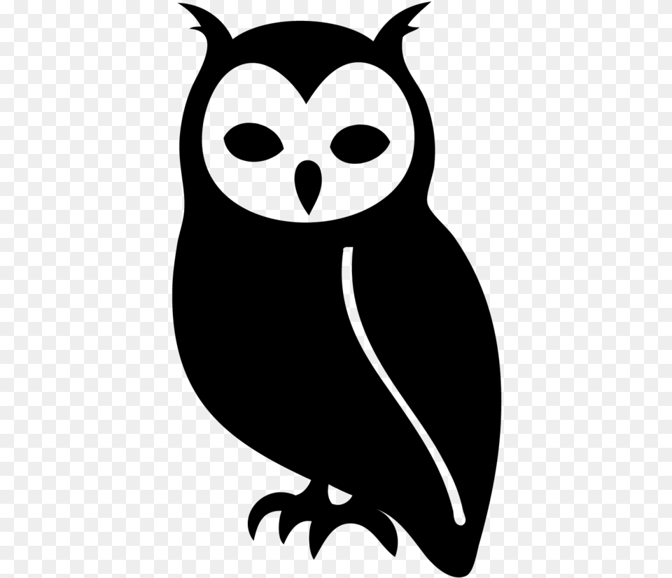 Owl Silhouette Clip Art Owl Silhouette, Gray Free Transparent Png