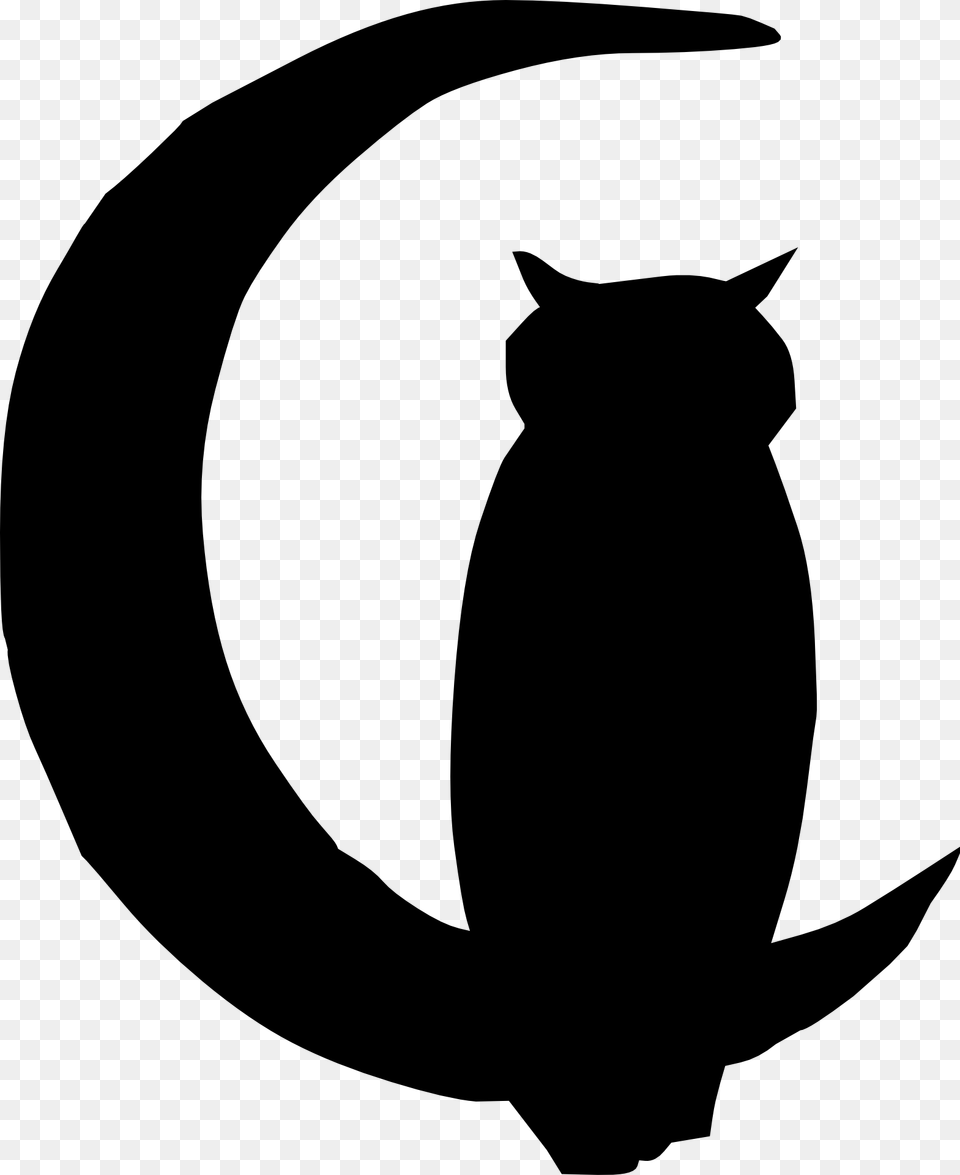 Owl Silhouette Clip Art Owl Silhouette, Stencil, Animal, Cat, Mammal Png