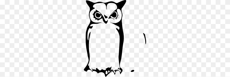 Owl Silhouette Clipart, Gray Free Transparent Png