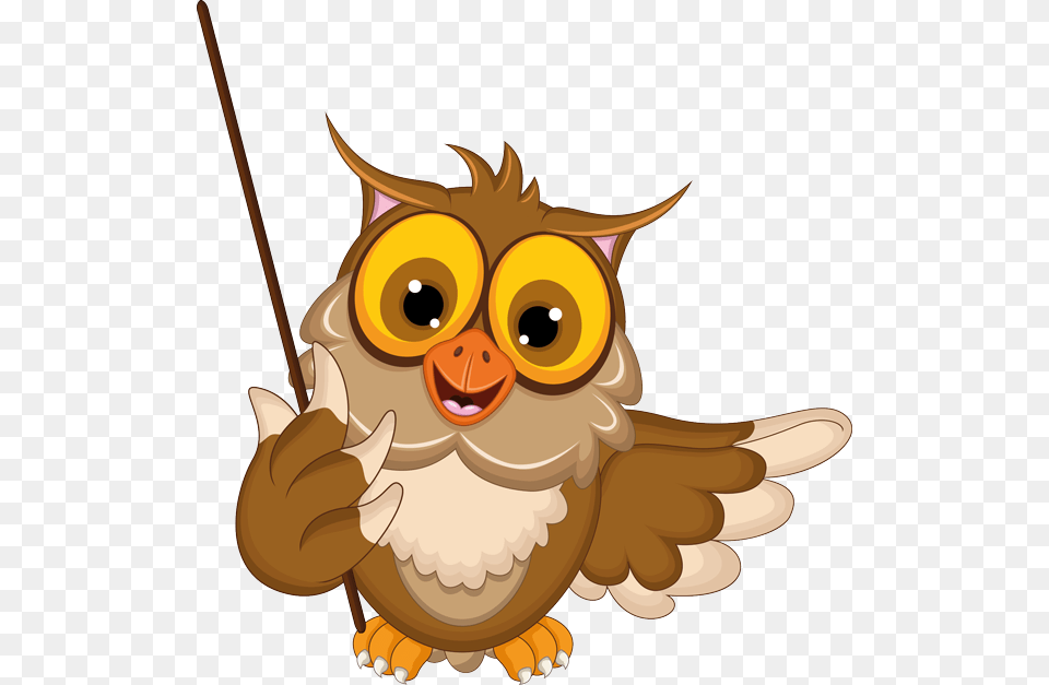 Owl Teacher Owl Singing Cartoon, Animal, Kangaroo, Mammal, Bird Free Png