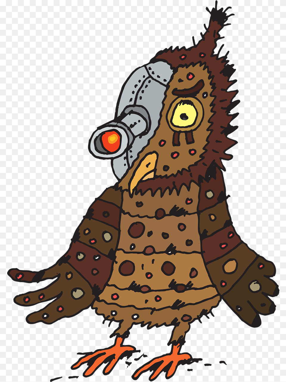 Owl Terminator Bird Vector Graphic On Pixabay Owl Terminator, Animal, Dinosaur, Reptile, Face Png