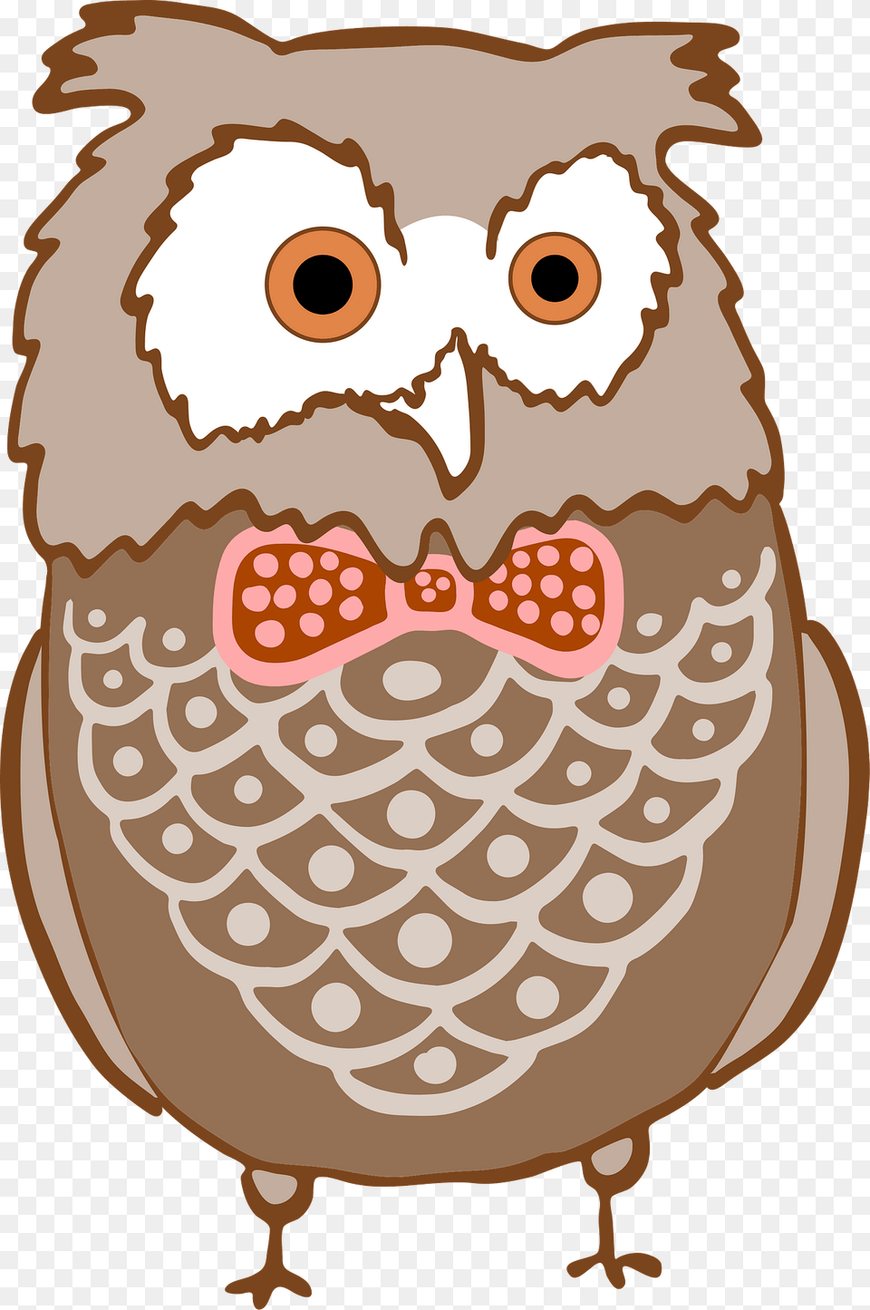 Owl With A Red Bowtie Clipart, Animal, Beak, Bird, Face Free Transparent Png