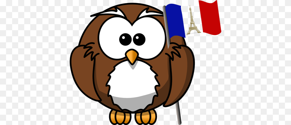 Owl With French Flag, Animal, Bird, Nature, Outdoors Png