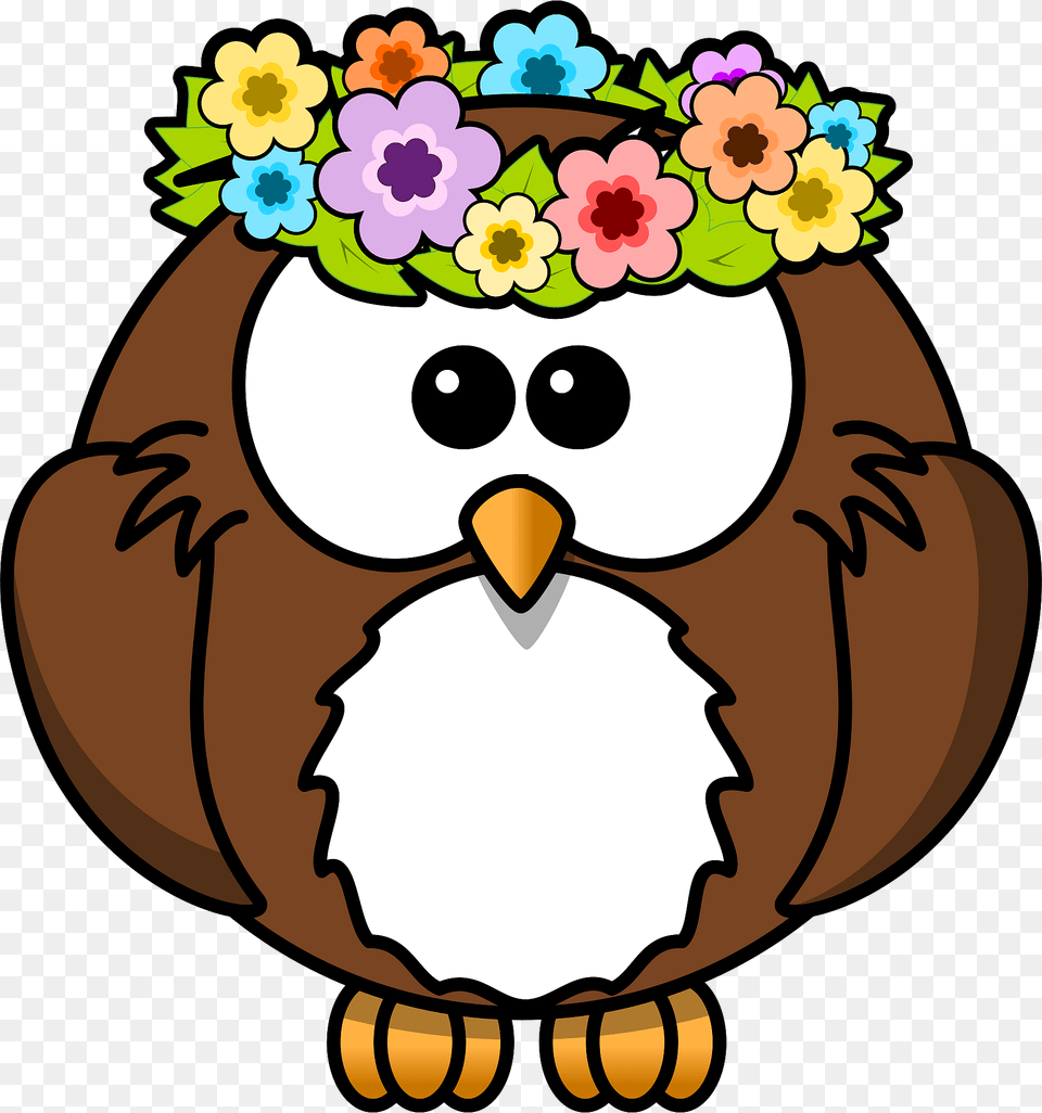 Owl With Garland Clipart, Animal, Bird, Nature, Outdoors Free Png