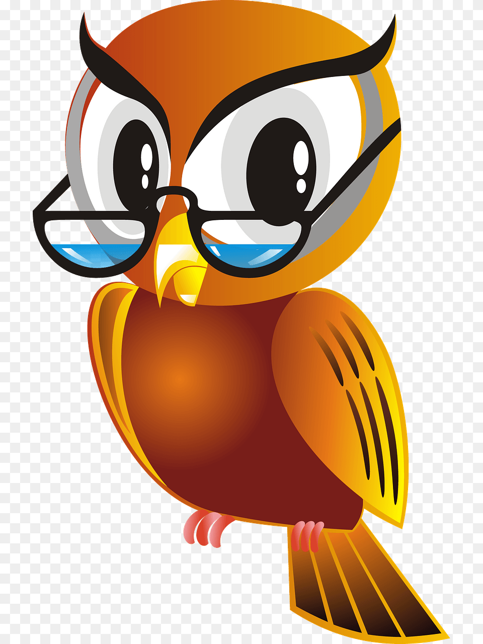 Owl With Glasses Clipart, Animal, Beak, Bird, Art Png