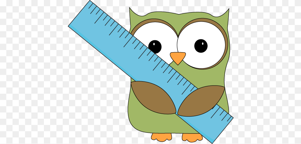 Owl With Ruler Clip Art, Chart, Plot, Animal, Fish Png Image