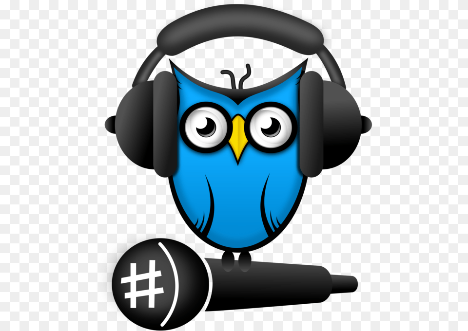 Owlheadphonesbird Clipart Royalty Svg Headphones And Microphone Clip Art, Electronics, Smoke Pipe Free Transparent Png