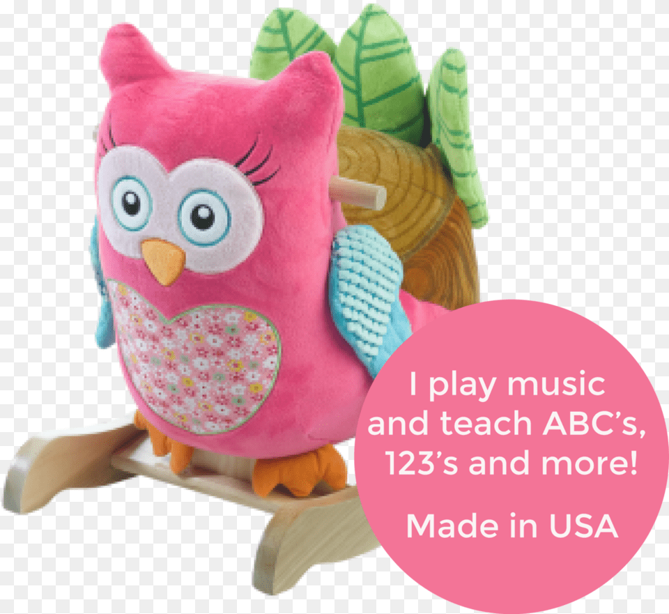 Owlivia Pink Owl Rocker Rockabye Owlivia Pink Owl Rocker One Size, Cushion, Home Decor, Plush, Toy Png