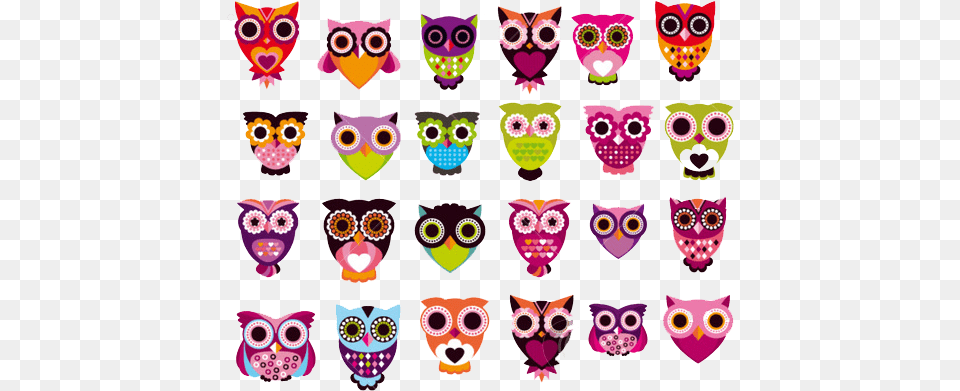 Owls By Freakydays Cute Owls, Purple, Animal, Bird, Face Free Png