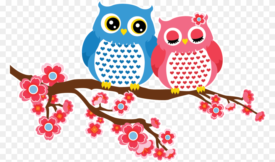 Owls Clipart Couple Calendar 2019 Cute Owl, Plant, Flower, Animal, Mammal Png Image