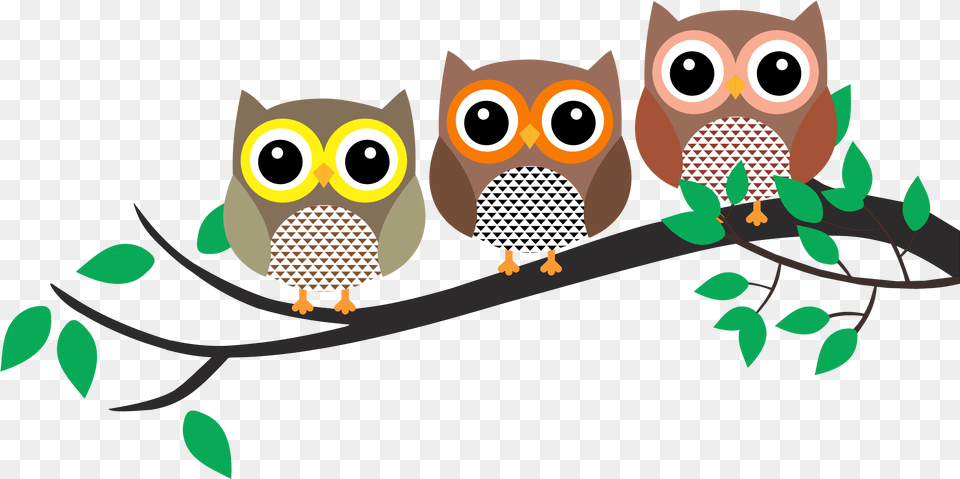 Owls In A Tree Treepng Images Owls Clipart, Pattern, Animal, Bird, Art Free Transparent Png