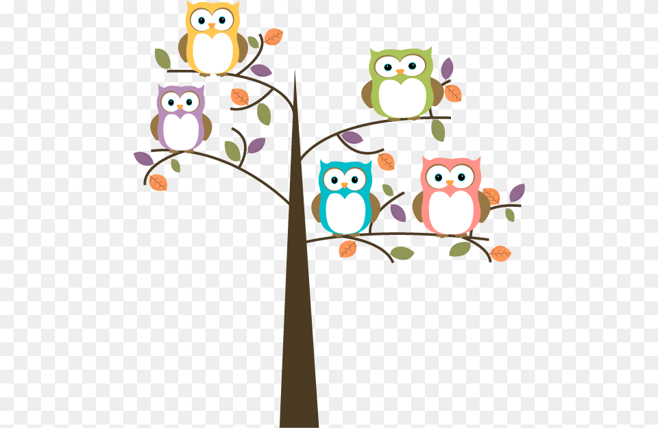 Owls On A Tree, Pattern, Animal, Bird, Art Free Png