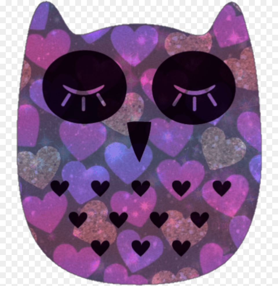 Owls Patterns Overlay Animals Owl Hearts Art Owl, Applique, Pattern, Purple, Home Decor Png