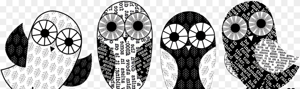 Owls Year Cute Newsprint Owls Mug, Art, Machine, Wheel, Doodle Png