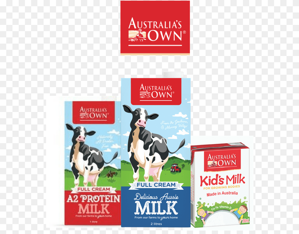 Own Full Cream Milk, Animal, Cattle, Cow, Livestock Png Image