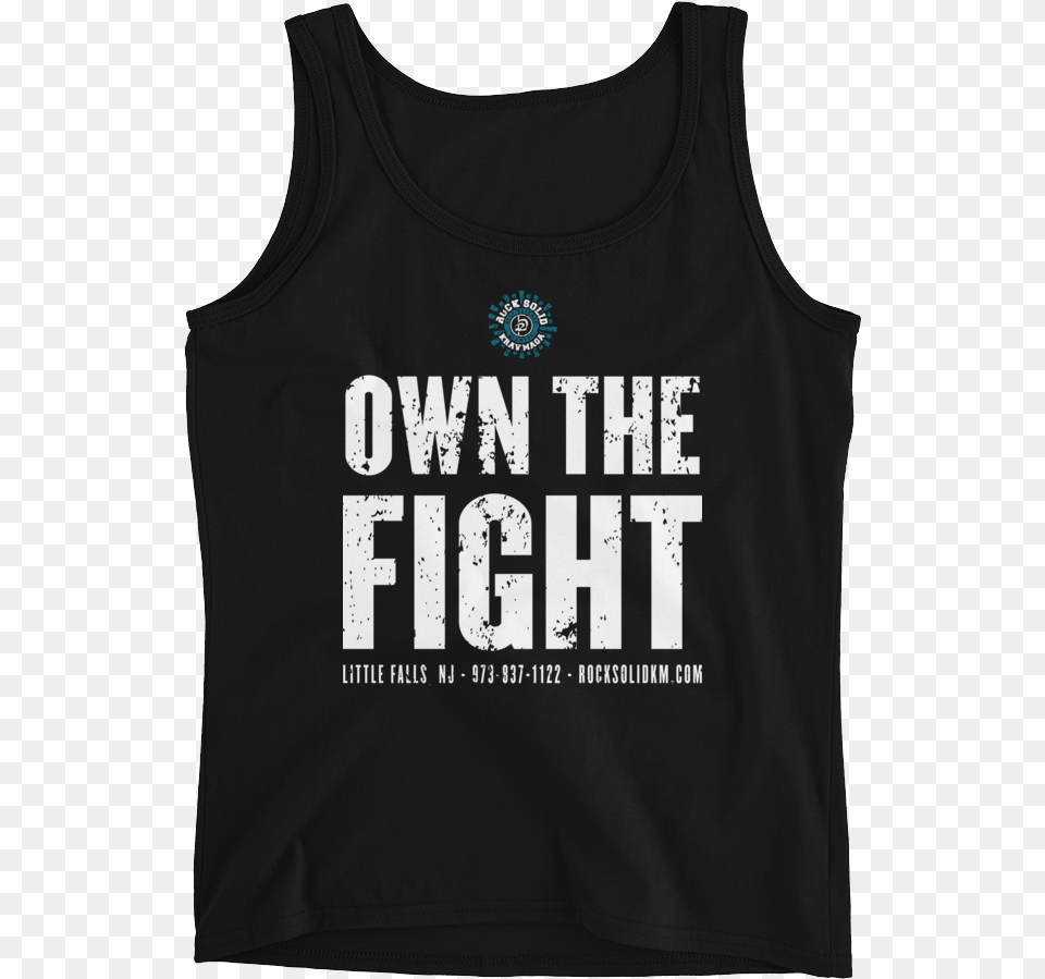 Own The Fight Back Ariane Lipksi Front Black T Shirt Sleeveless Shirt, Clothing, Tank Top Png Image