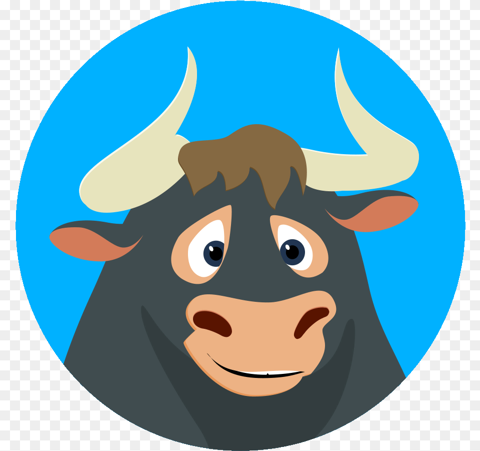 Ox Clipart Animation Transparent For Ferdinand The Bull Head, Animal, Photography, Mammal, Livestock Free Png Download